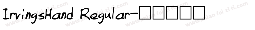 IrvingsHand Regular字体转换